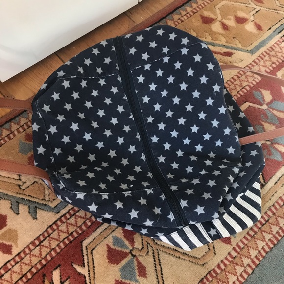 Stars and Stripes denim bag with leather straps - Picture 2 of 3